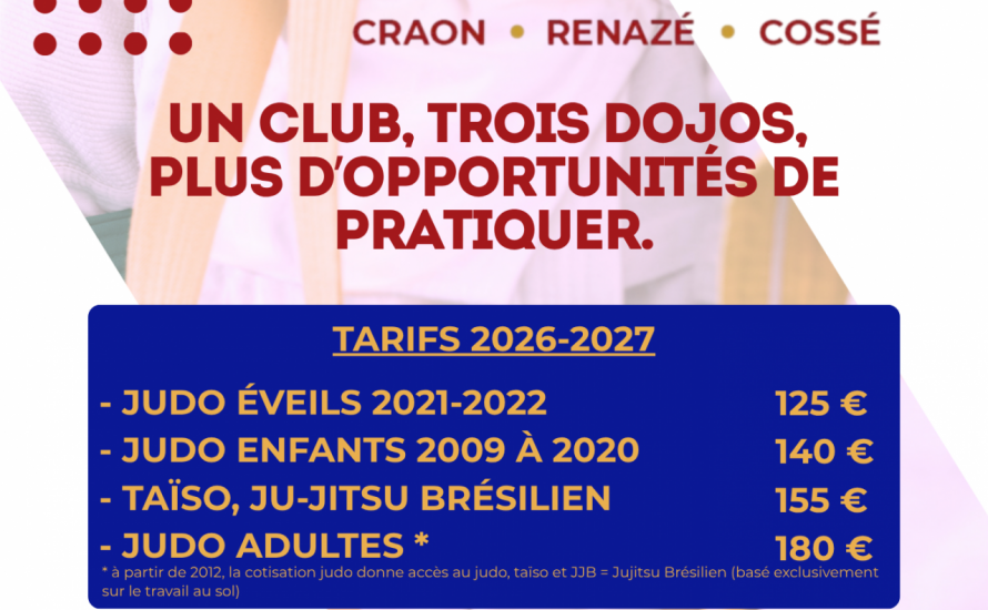 INSCRIPTIONS 2026 - 2027 CRC JUDO